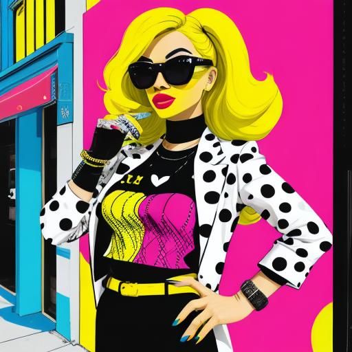 Stylish Woman in LA: A Pop Art Portrait