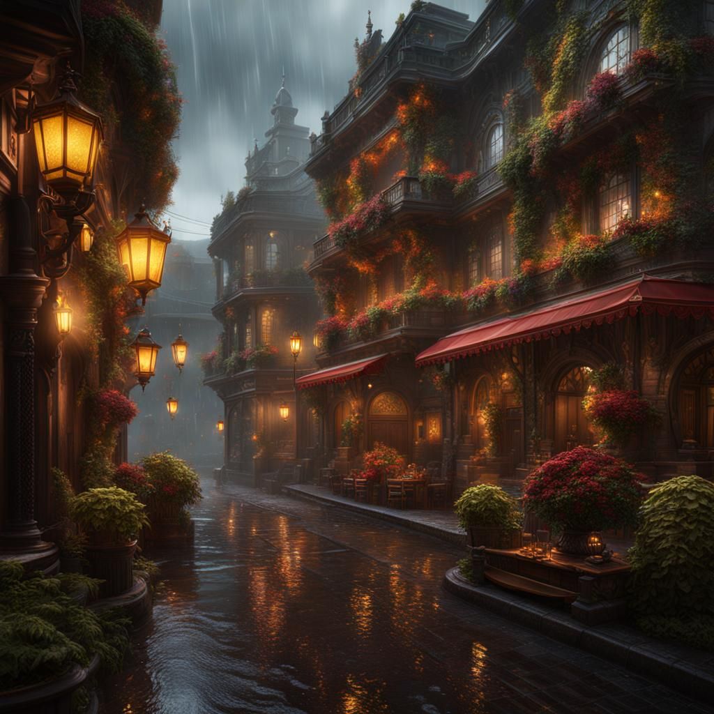Rainy Day in San Francisco: Detailed Matte Painting