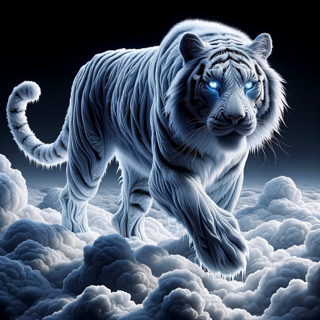 Ethereal Tiger in Frozen Majesty