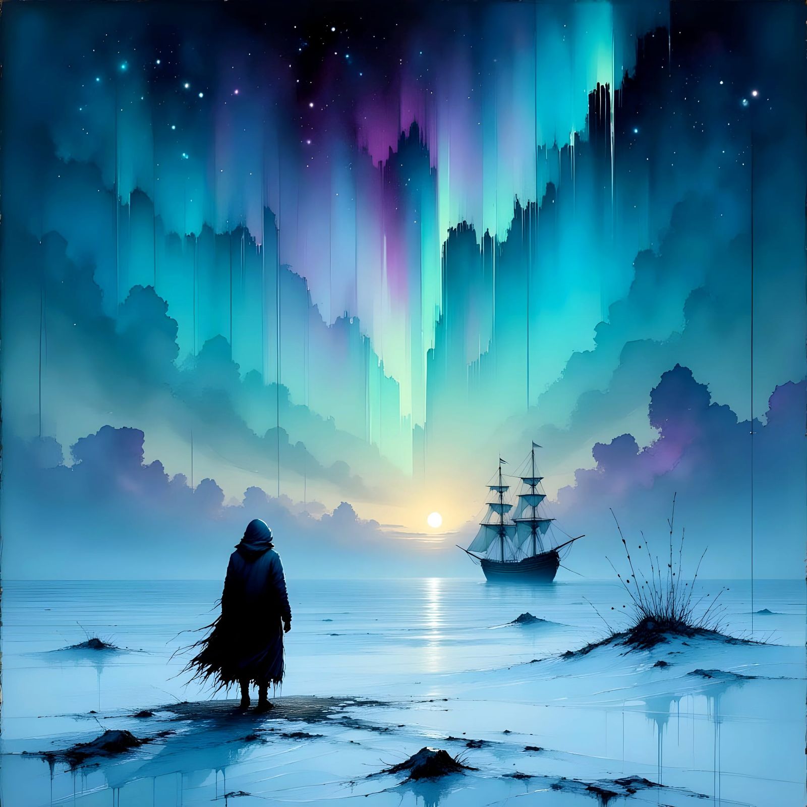 Hope's Whisper: Abstract Vision of Resilience