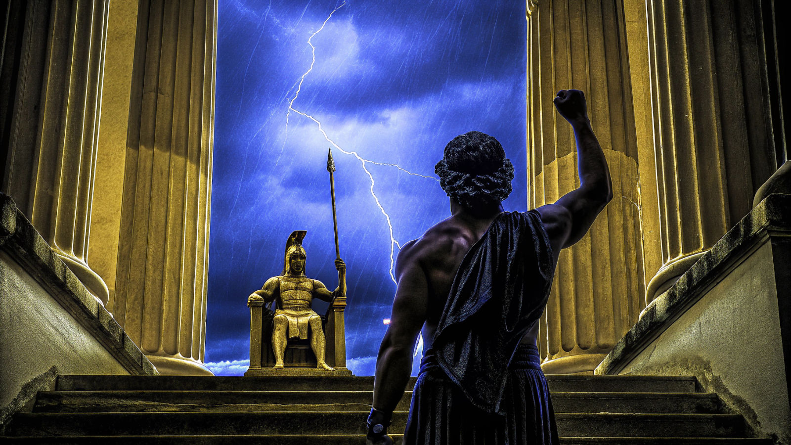 Percy Stands Before Zeus' Throne in Olympus