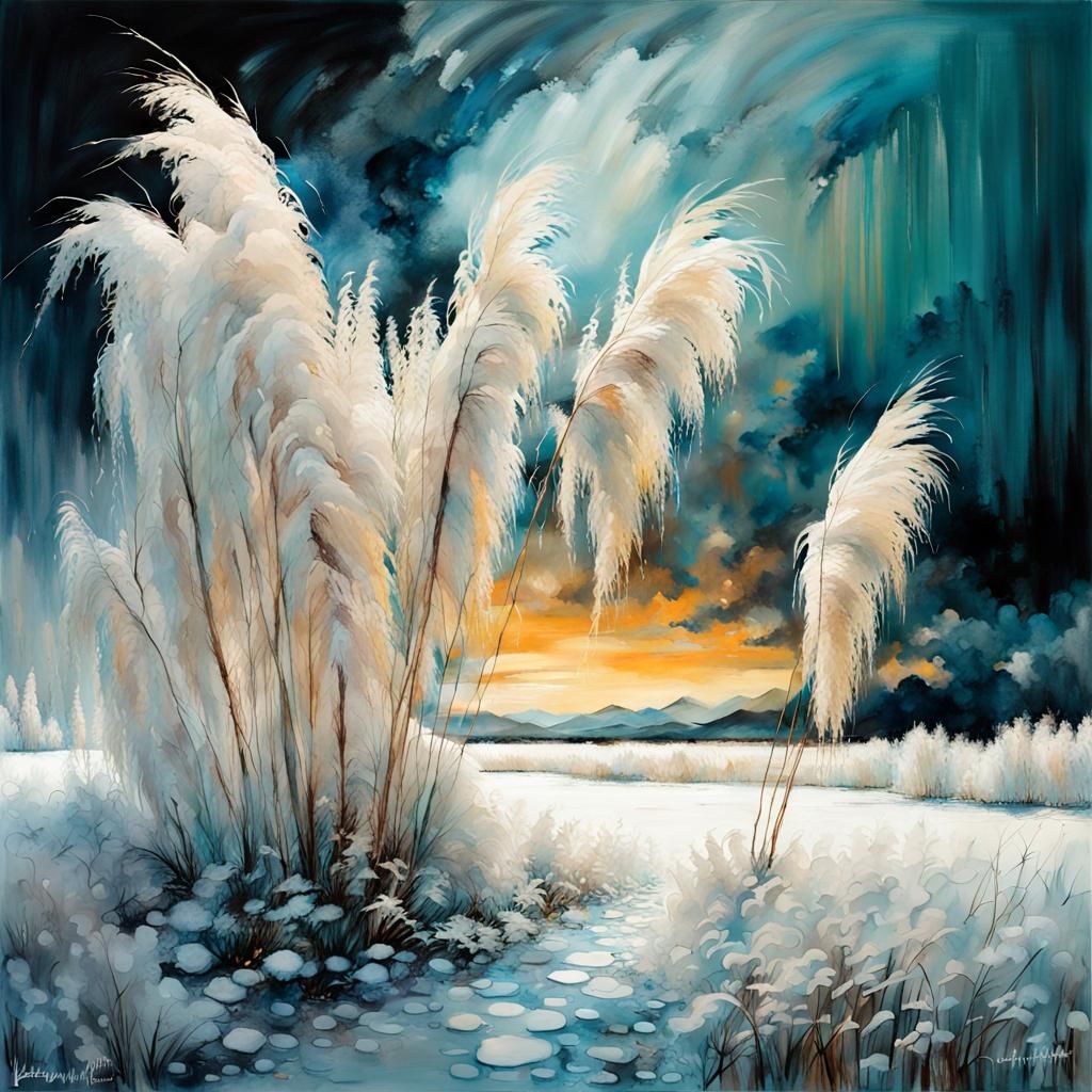 Pampas Grass Painting