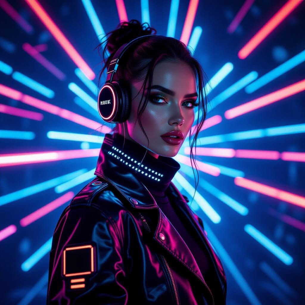 Futuristic Techwear Fashion Portrait