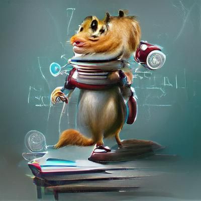Chipmunk Einstein: Digital Concept Art