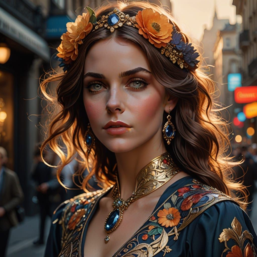 Ethereal Female Portrait in Cinematic Hyperrealism