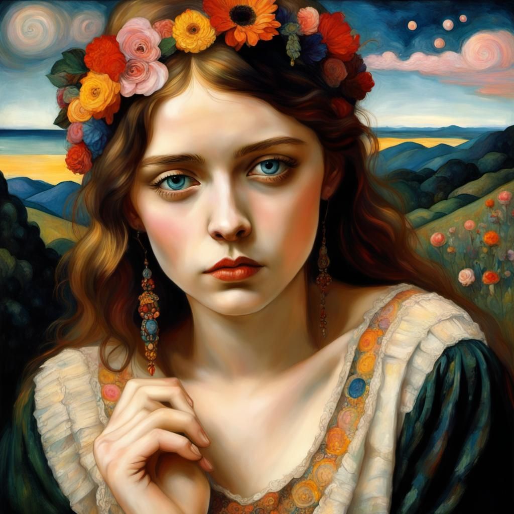 Intricate Bohemian Scene in a Mystical Style