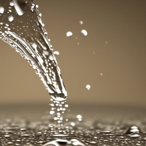 Water Drop Impact: 4K 3D Render