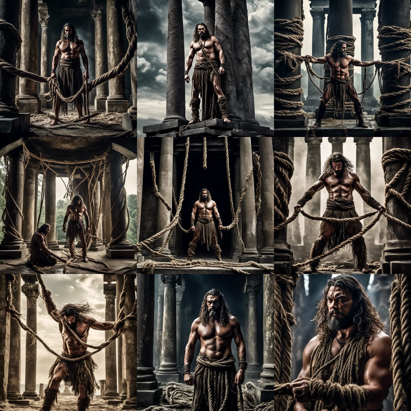 Jason Momoa as Samson in Dark Fantasy Realism