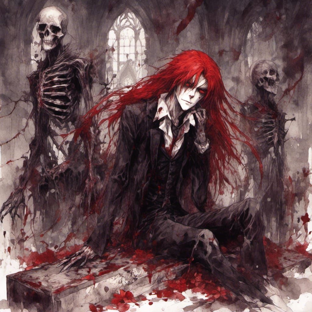 Anime Style Half-Elf Rogue With Coffin