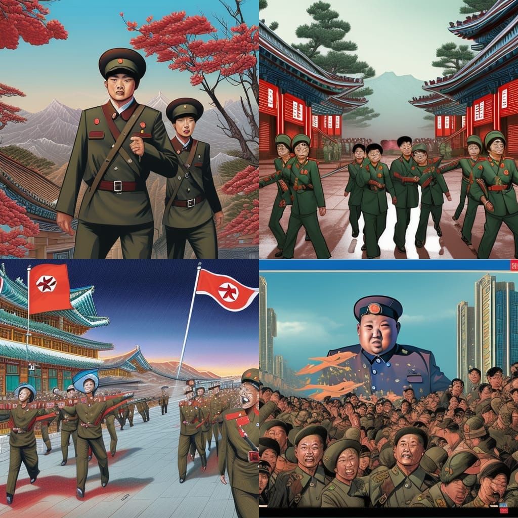 North Korea Invades South Korea: Comic Book Art