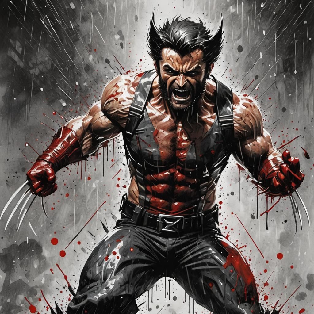 Wolverine in Hyper Detailed Comic Book Style