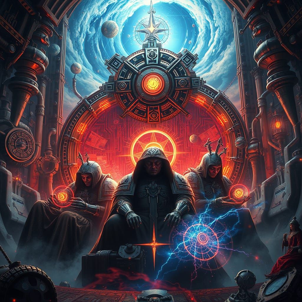 Omnissiah Children in Cosmic Contemplation