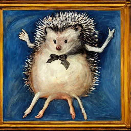 Hedgehog Hedgefund in Style of Goya and Soutine