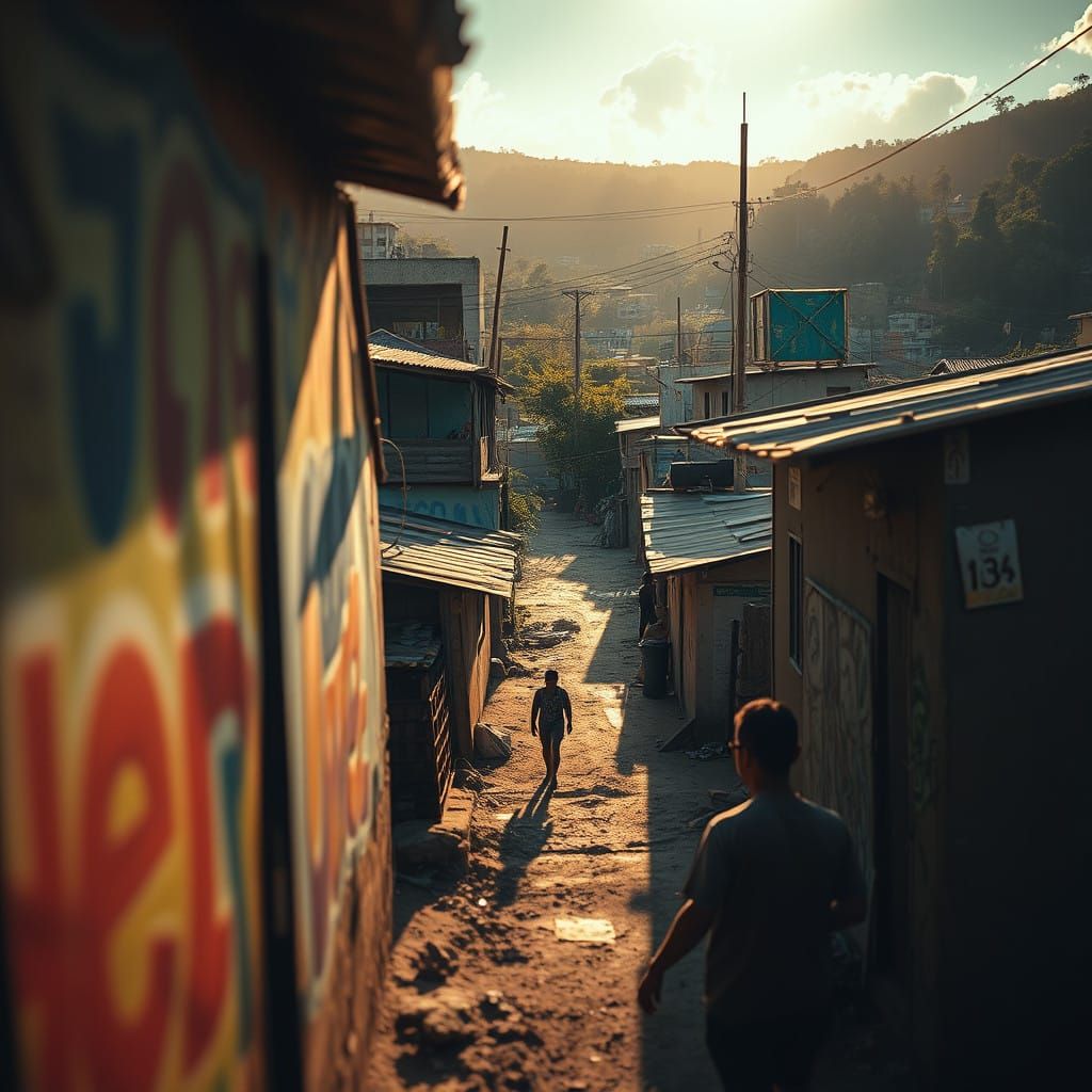 Golden Hour in a Brazilian Favela