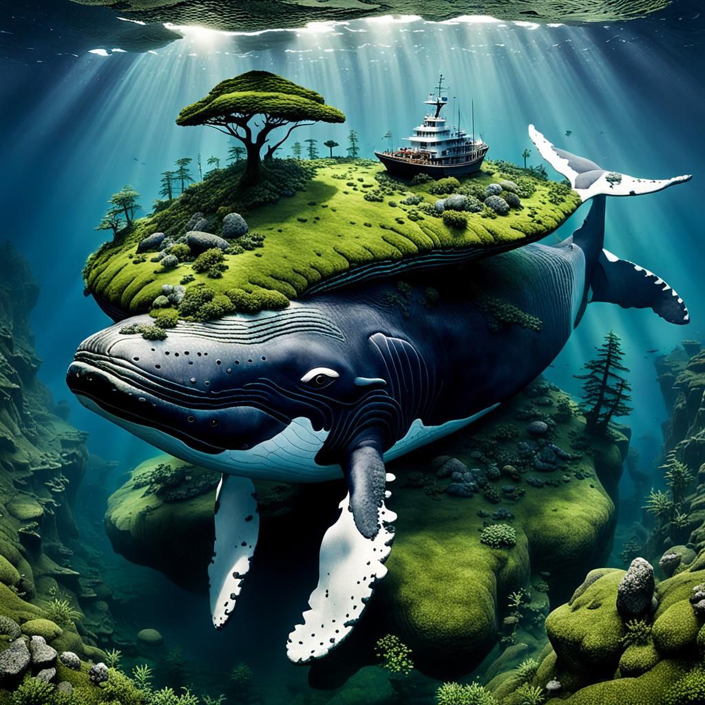 Whale Island: A Magical Realism Scene