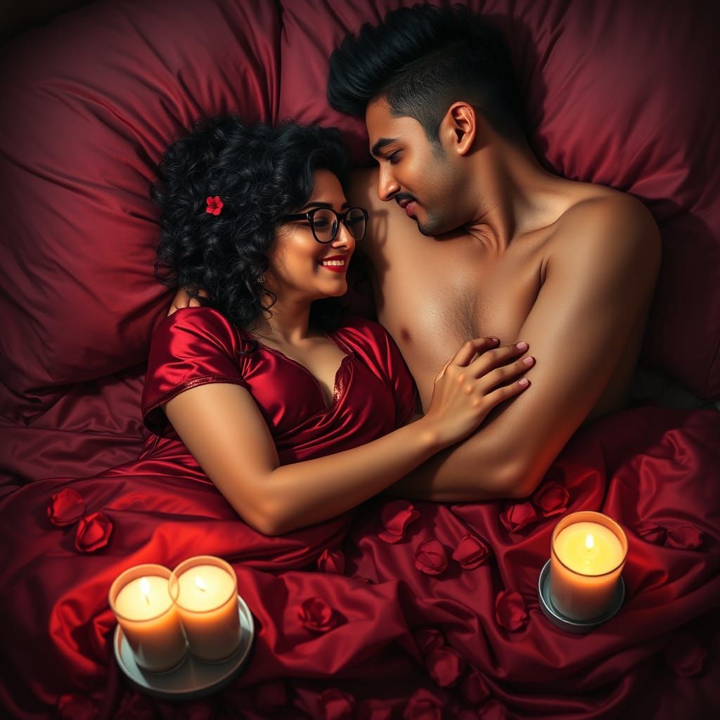 Intimate Indian Couple Portrait with Soft Lighting