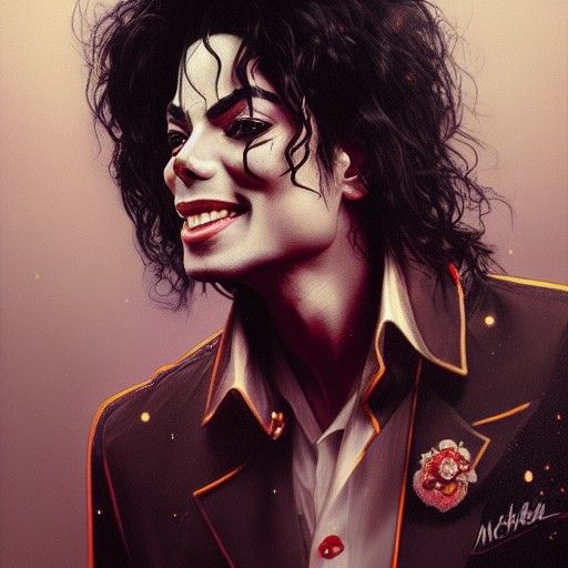 Michael Jackson Portrait in Digital Art Style