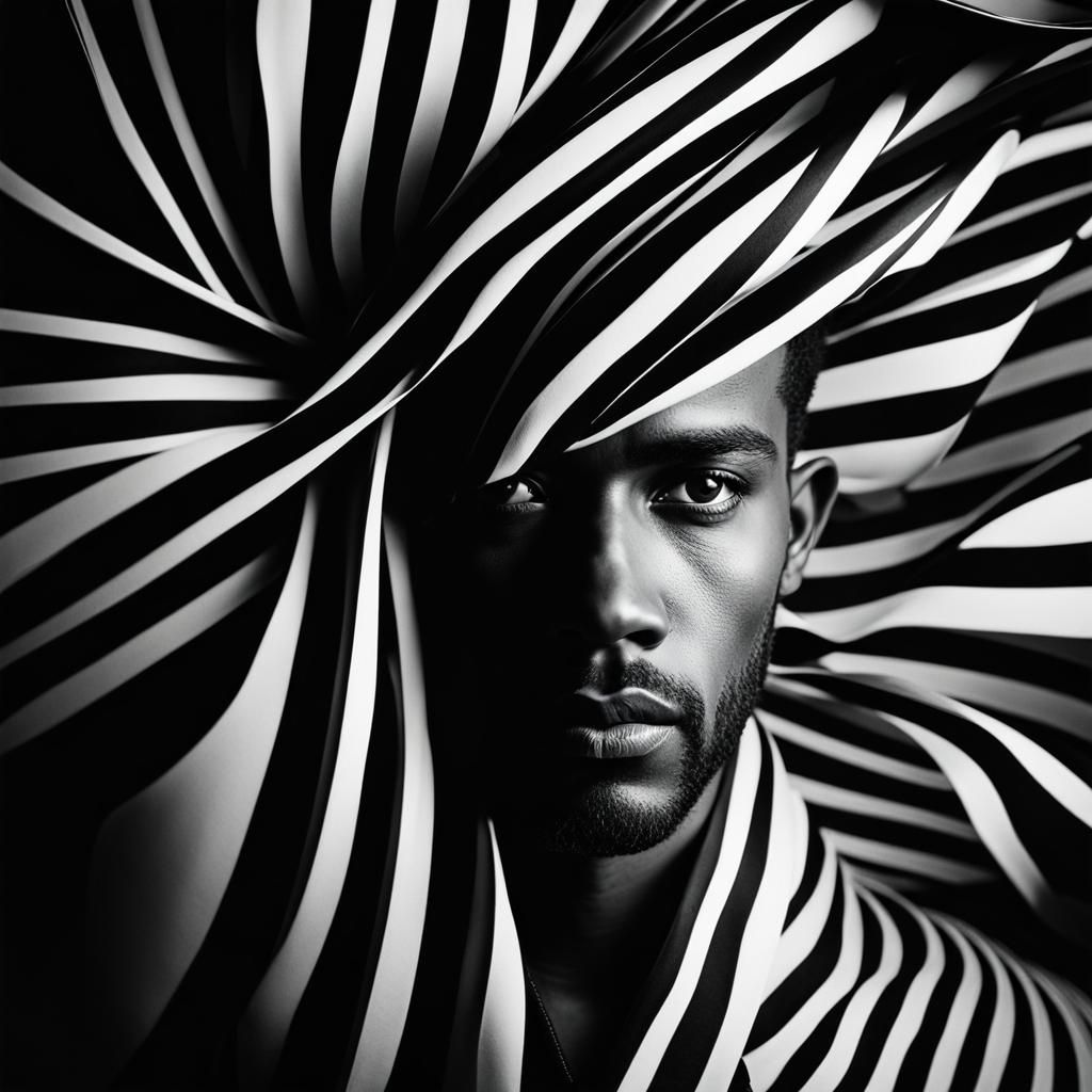 Abstract B&W Portrait Photography: High Contrast