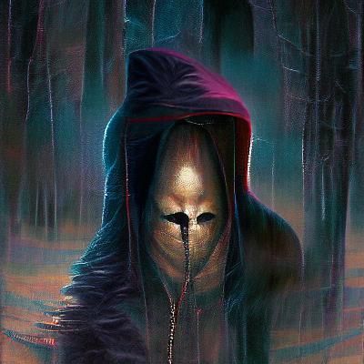 Sinister Hooded Figure in Fantasy Art Style