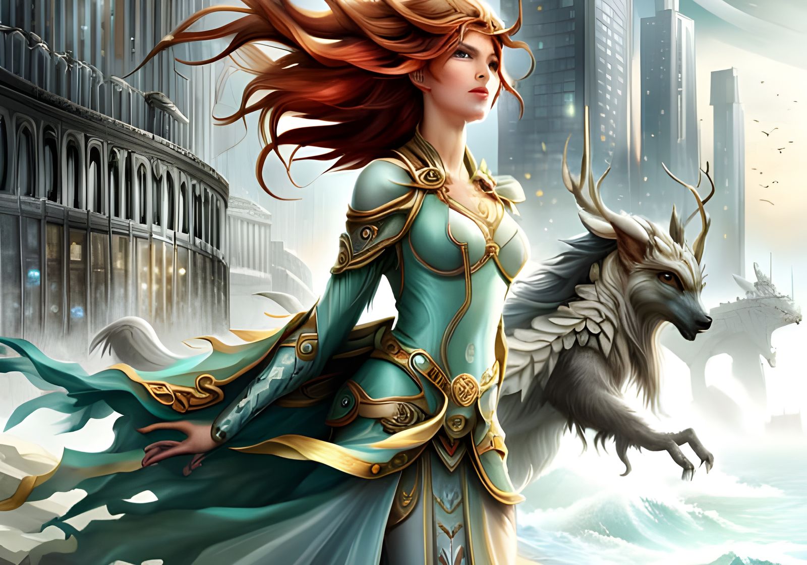 City of the Future: Bizarre Creatures in Detailed 3D Render