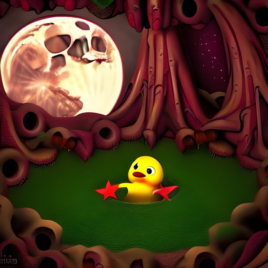 Surreal Underground Labyrinth with Rubber Ducky