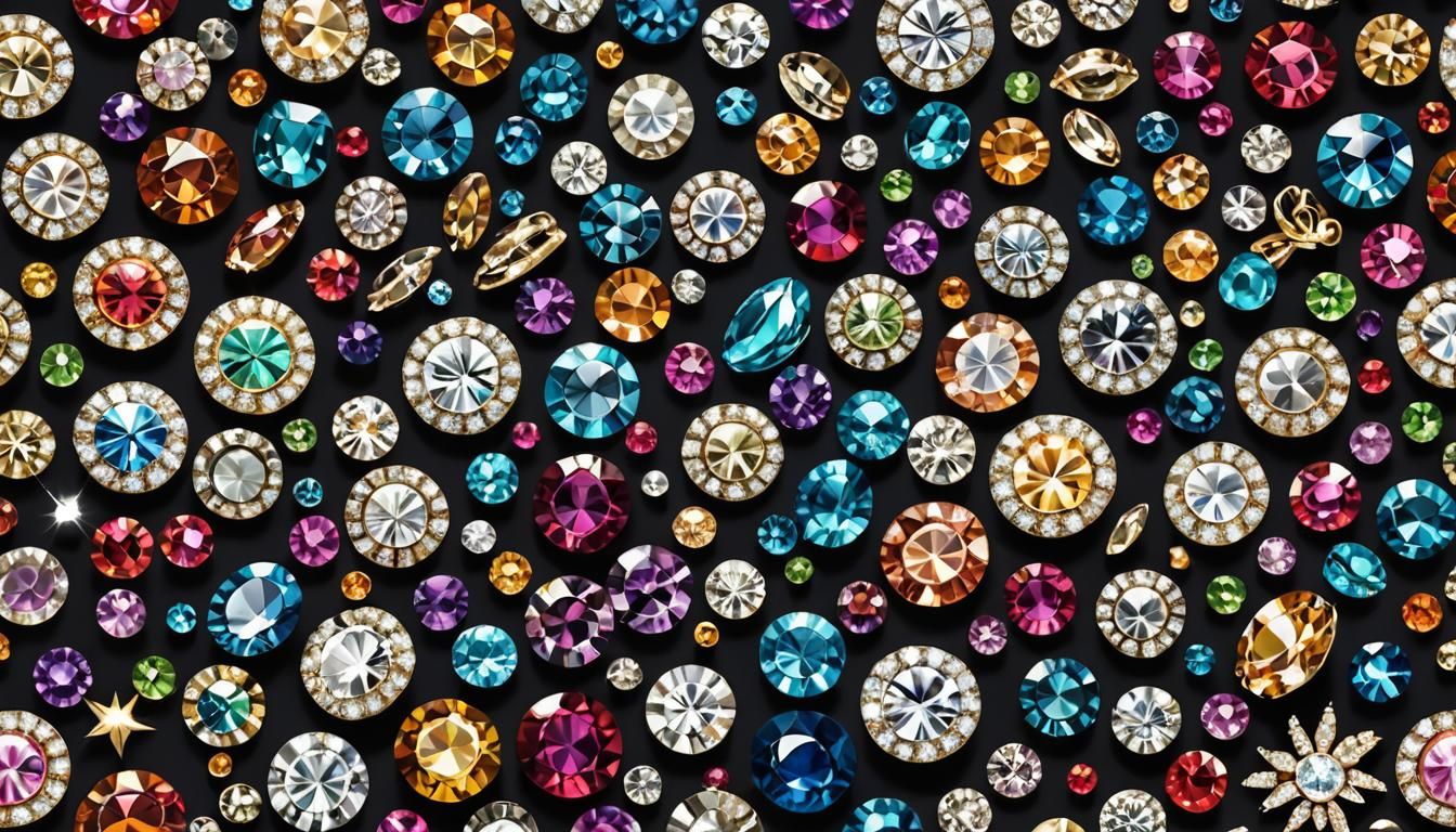 Assorted Sparkling Objects in Glamorous Digital Art