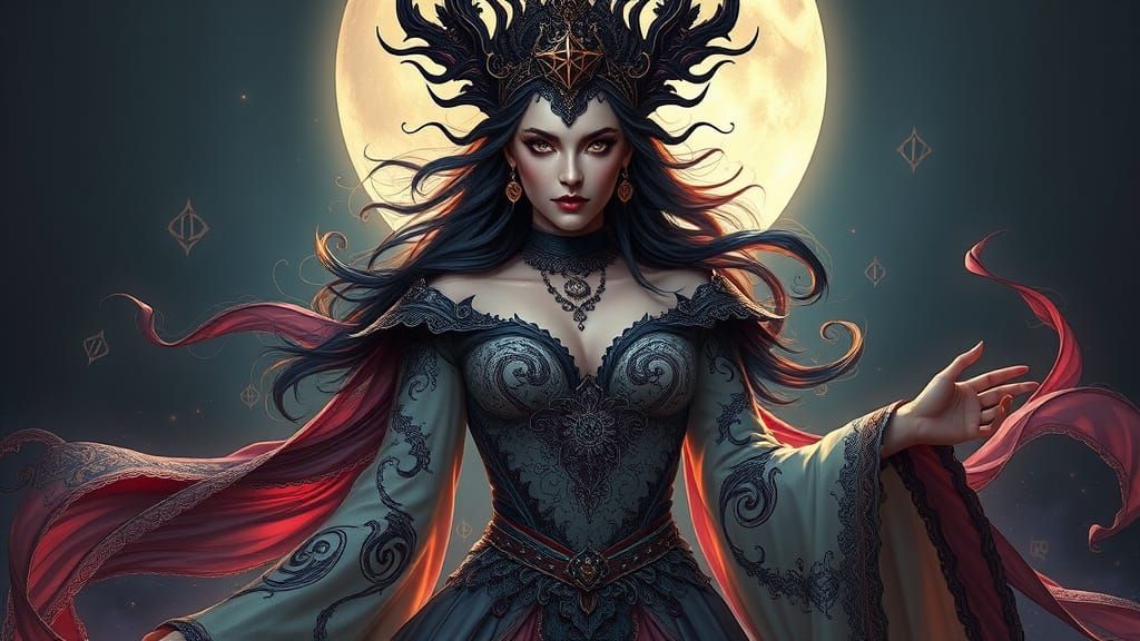 The Resplendent Savathûn, Witch Queen, in Vibrant, Intricate...