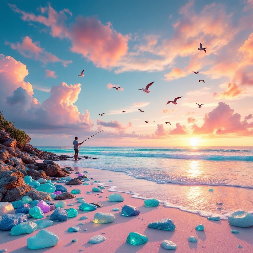 Ethereal Sunset on Harbor Island's Pink Sand Beach