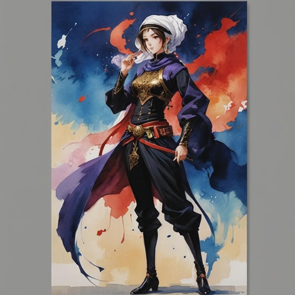 Arabic People in Anime Style: Abstract Digital Art