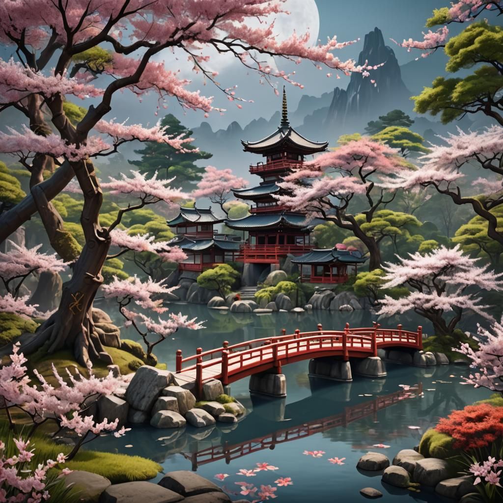 Serene Oriental Landscape