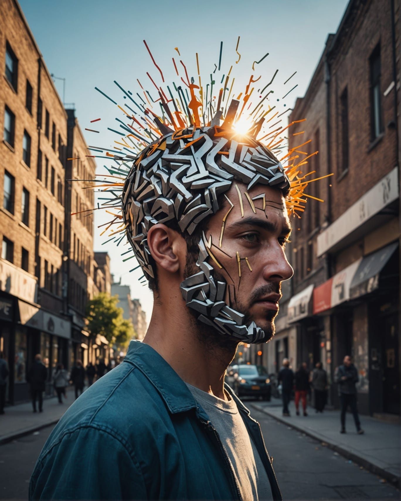 Conspiracy Theories as Street Art in Volumetric Lighting