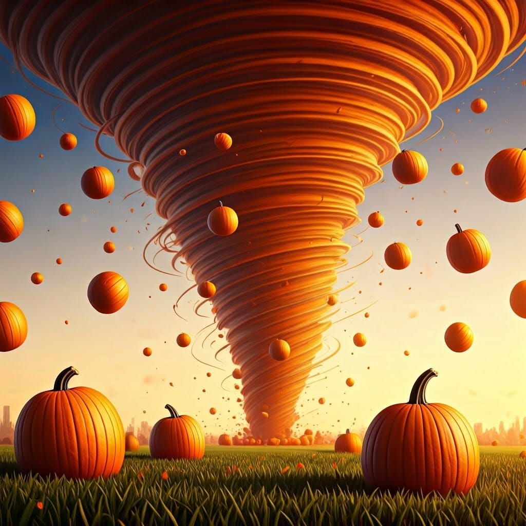 Tornado in the pumpkin patch