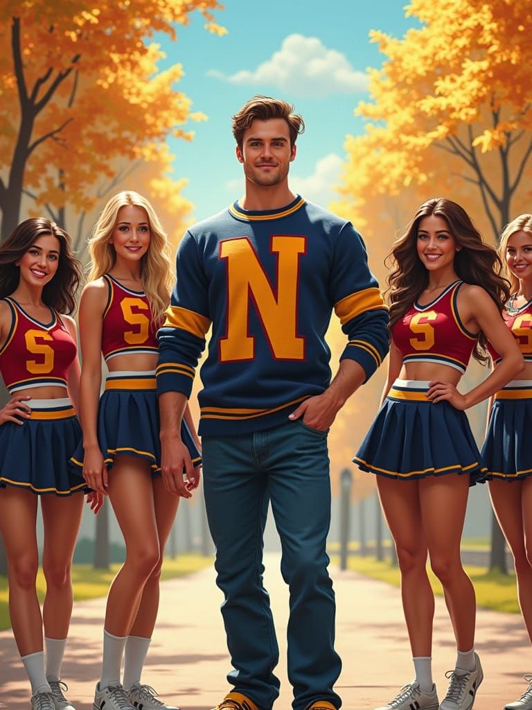 Confident Athlete Embodies the Power of Magnetism in a Vibra...