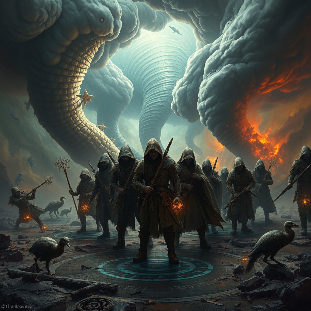 Hunters Versus the Devouring Storm: Fantasy Concept Art