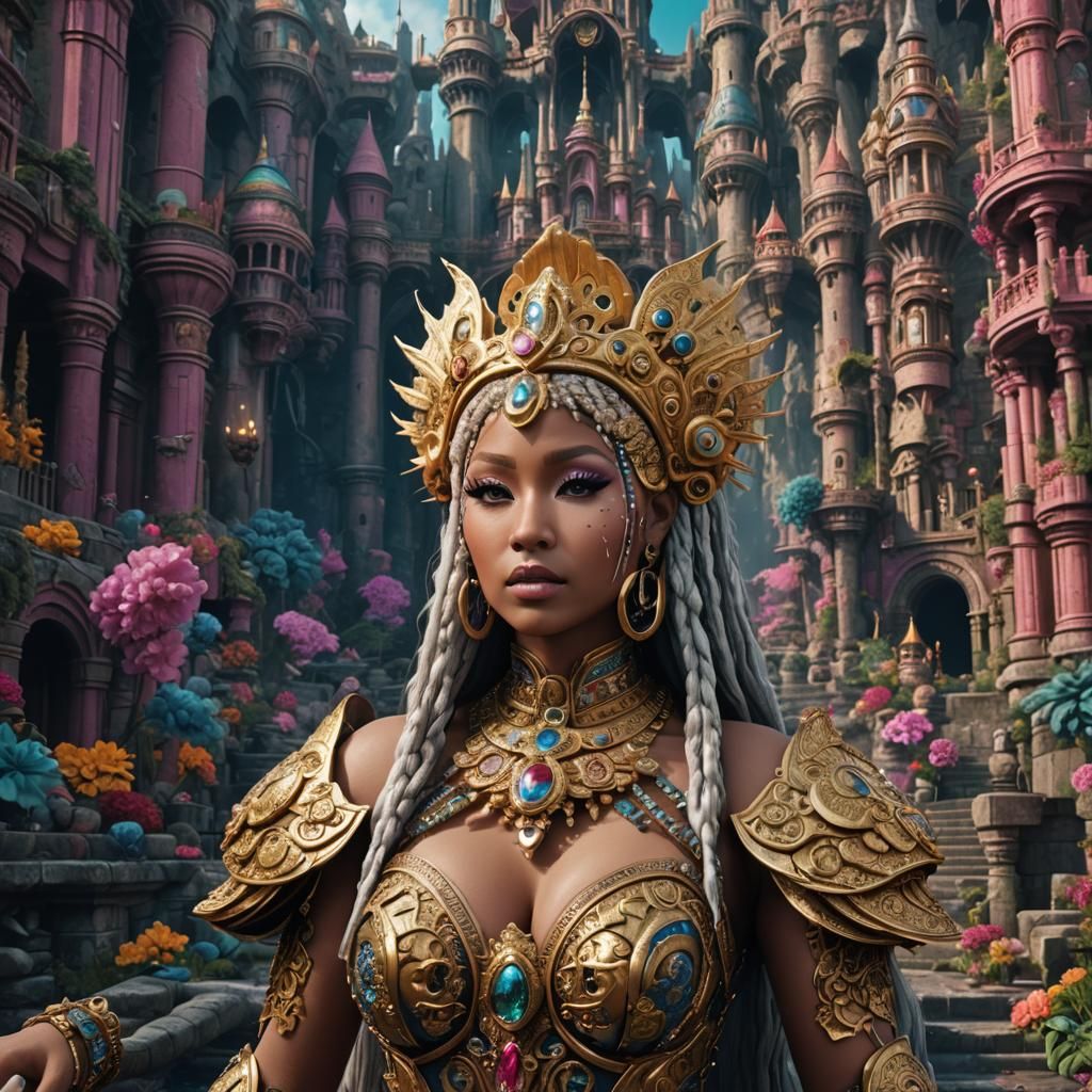 Detailed Matte Painting of Nicki Minaj in 8K