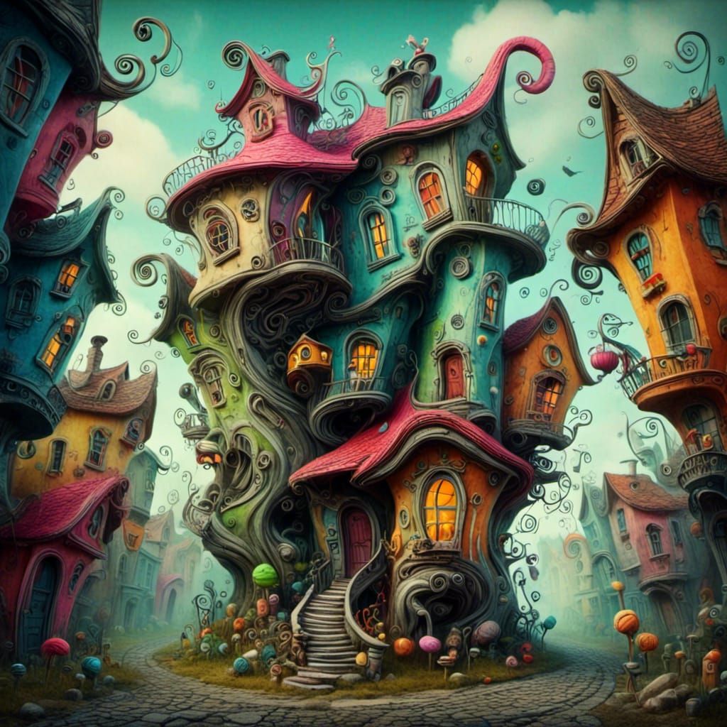 Impossible Architecture in Storybook Style