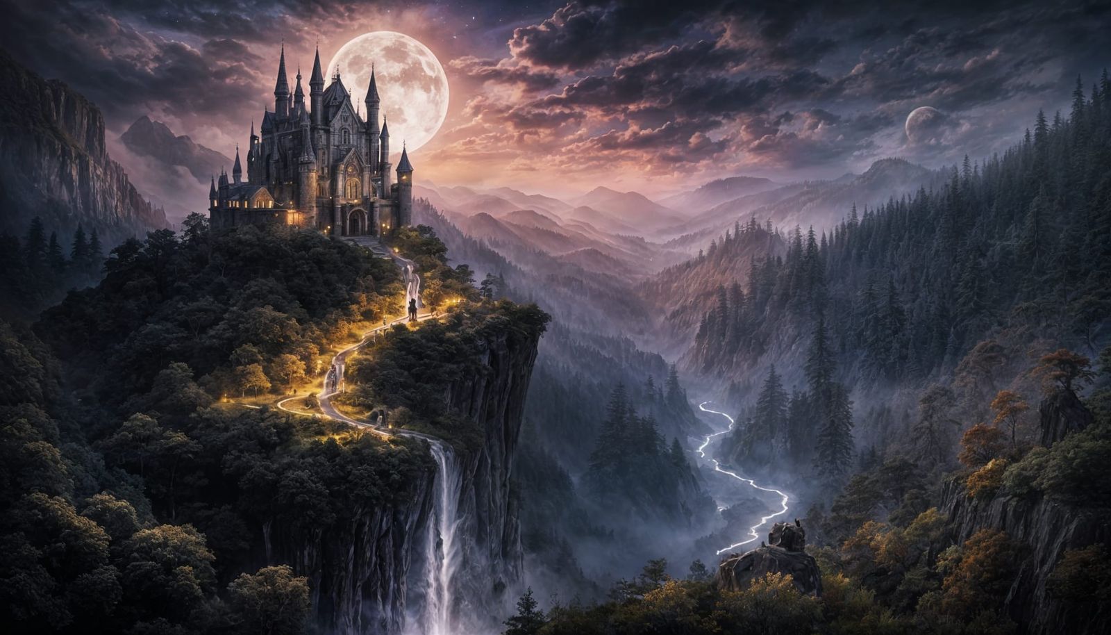 Ethereal Shadow Prince Amidst Misty Ruins