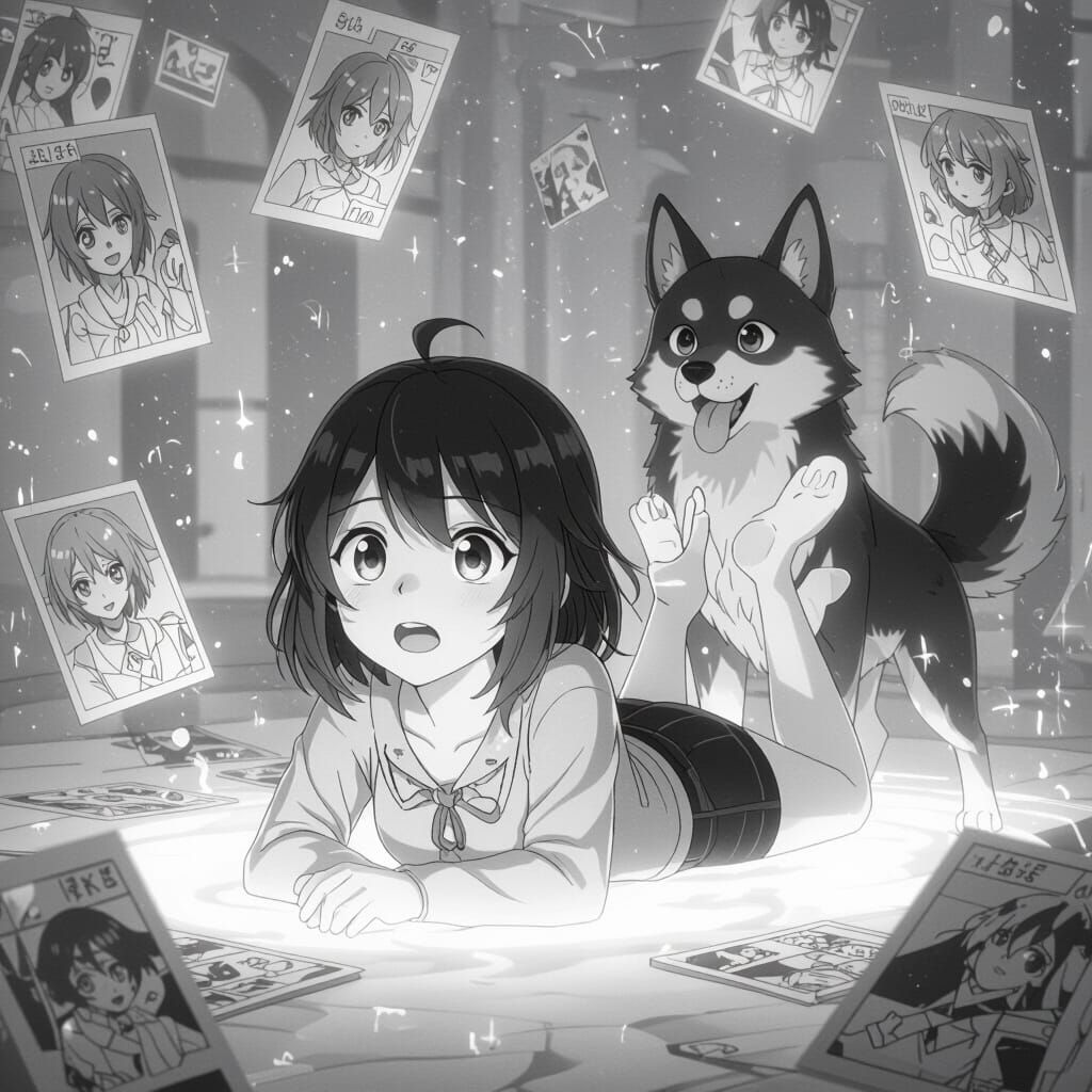 Manga Scene: Sam in Glowing Dream World