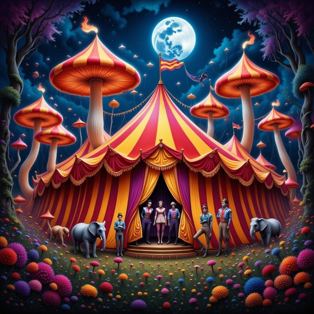 A Whimsical Mushroom Circus