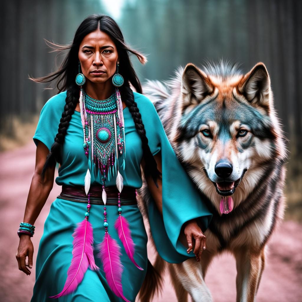 The wolf, with its keen instincts and fierce loyalty, comple...