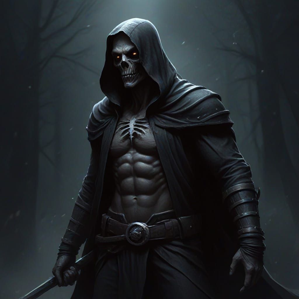 Grimdark Fantasy Illustration in Gothic Style