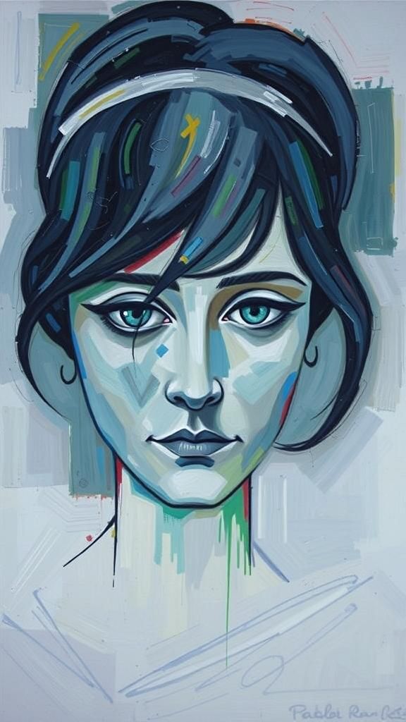 Mona Lisa in Cubist Style