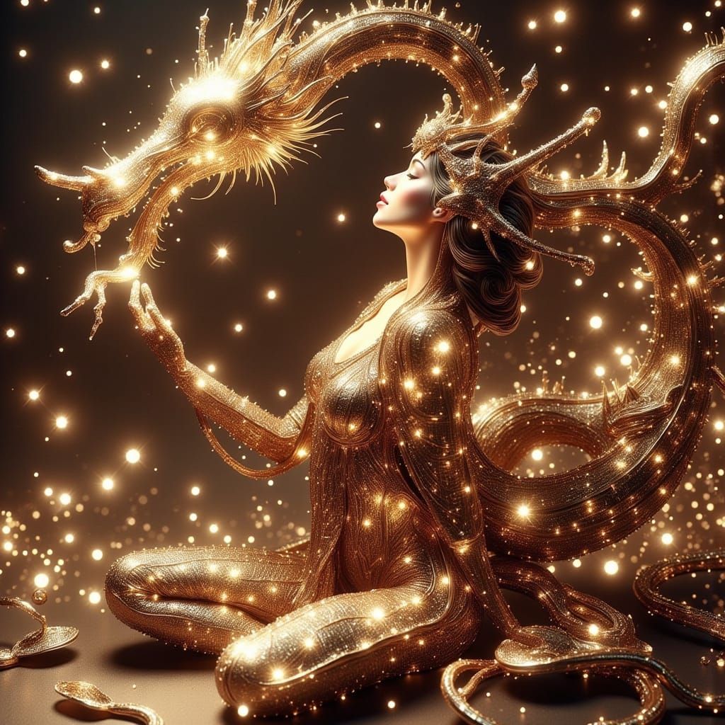 Whimsical Fairy Lights Dance Around a Chocolate Wafer Disc