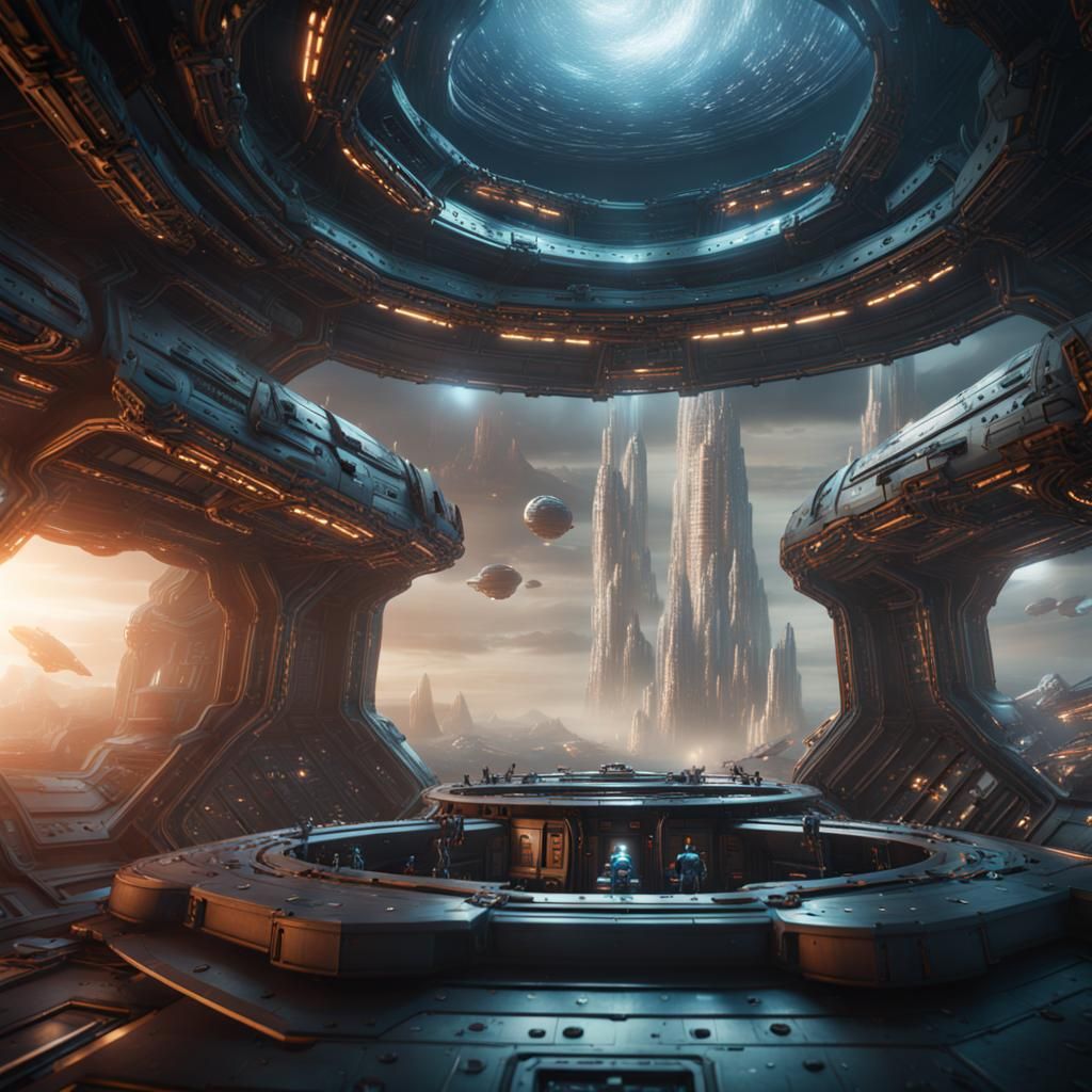 Warp Core Breach Inside Spaceship: Matte Painting