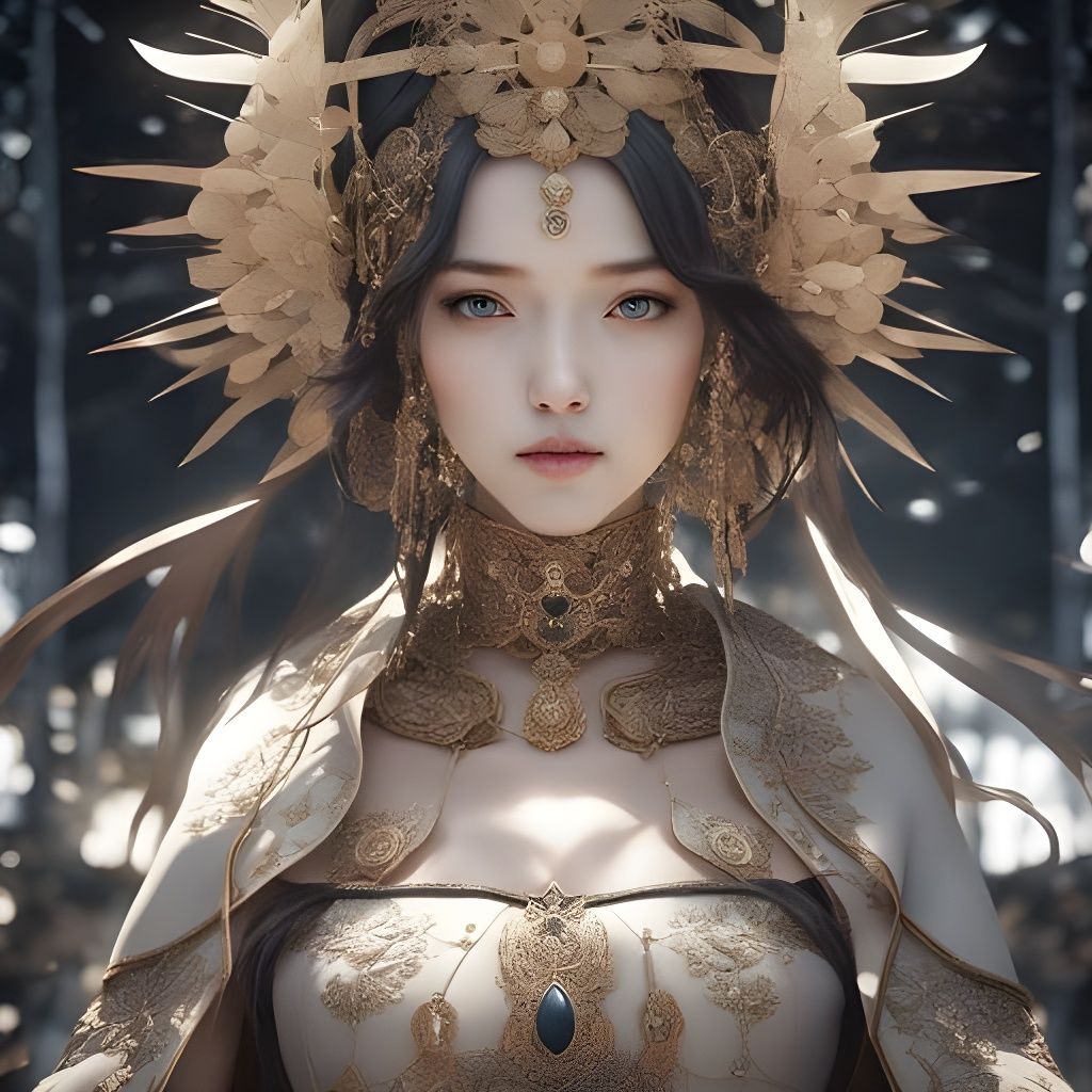 Elegant Geisha Portrait in Traditional Style