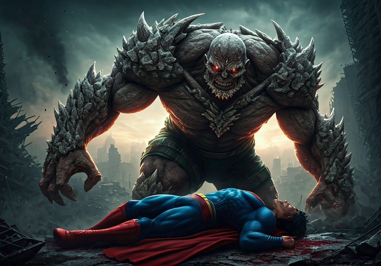 Doomsday's Triumph: Hyperrealistic Metropolis Apocalypse