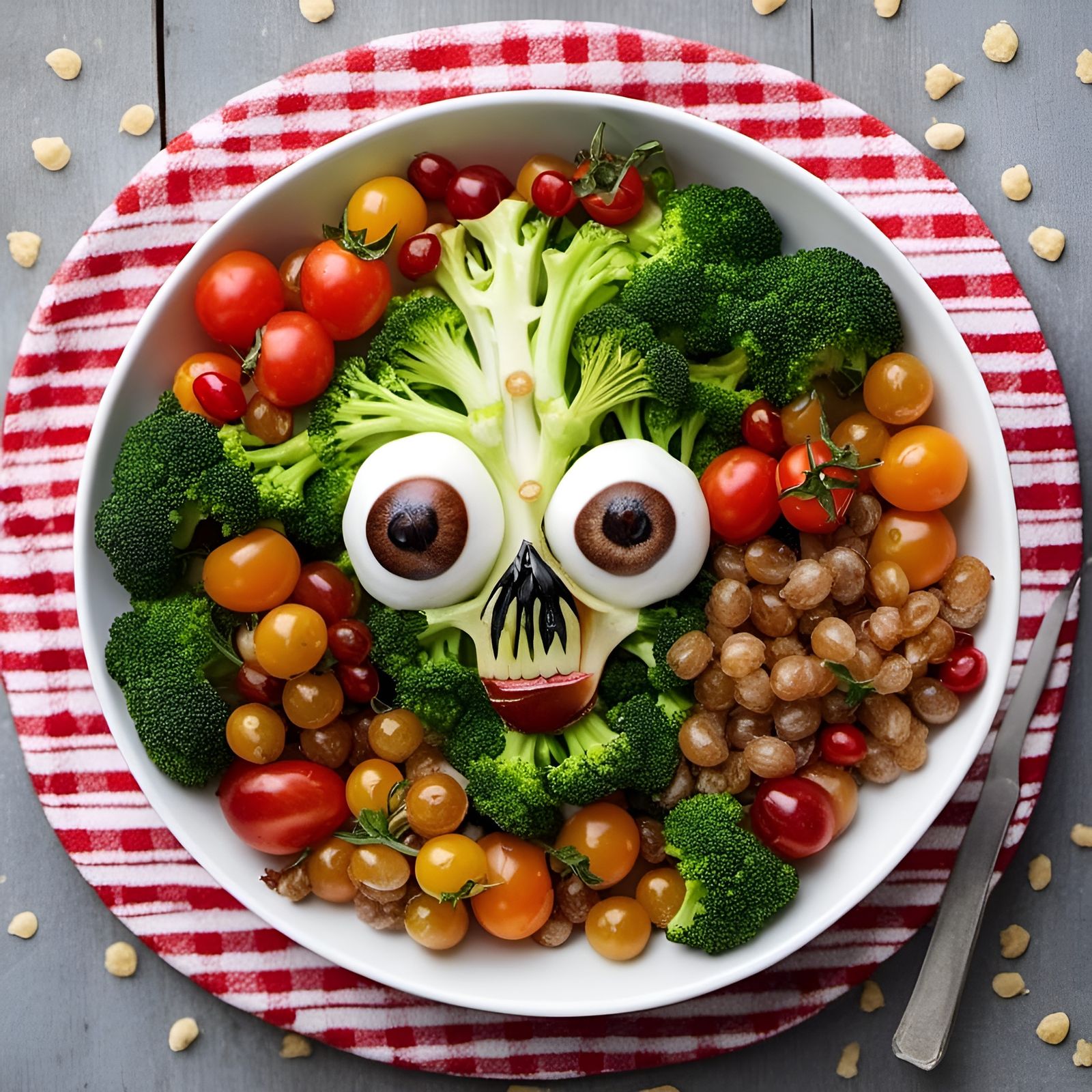 Disturbing Halloween Salad with Human Body Parts