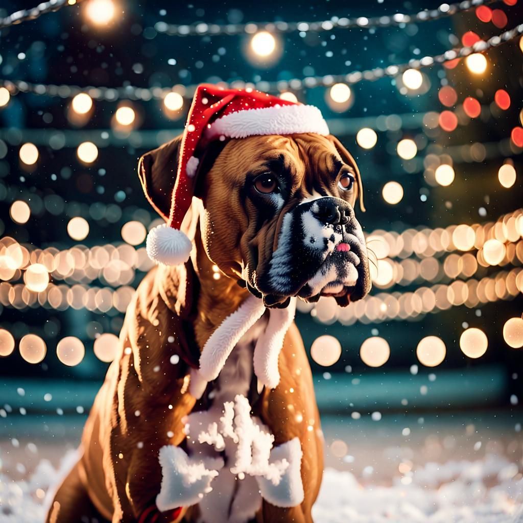 A Boxing Santa in Winter Wonderland