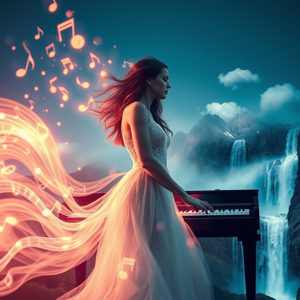 Ethereal Musician in Abstract Dreamscape