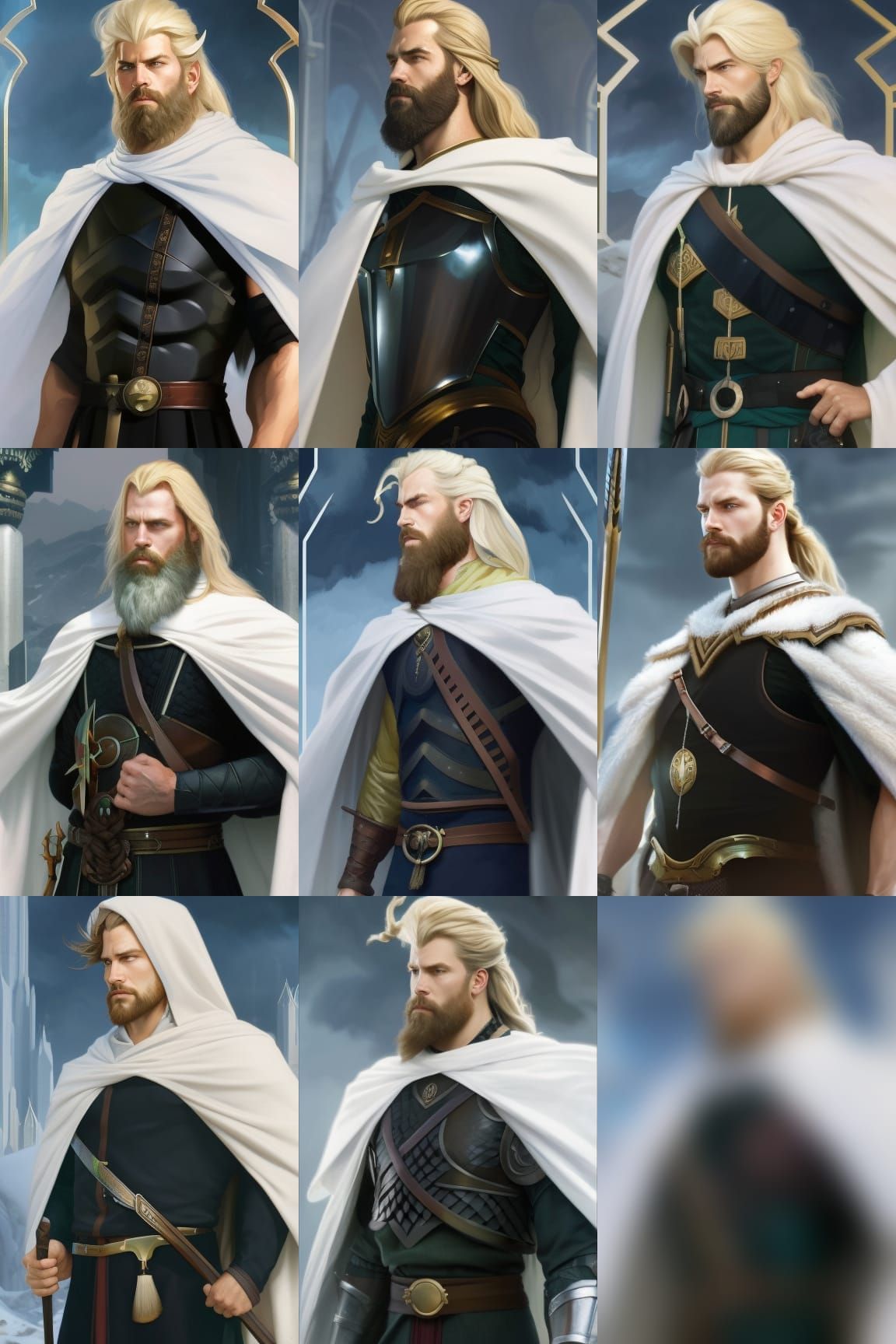 Handsome Norse Prince in Armor: Digital Art